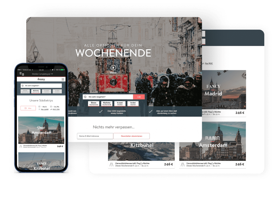 Weasy-Website und mobile Anwendung