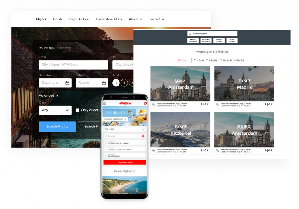 Travel agency booking portal