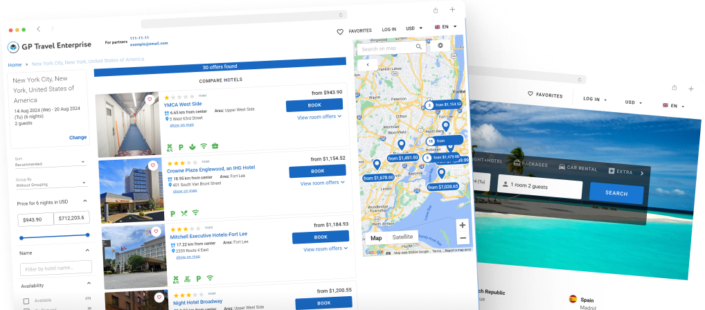 tour operator booking system